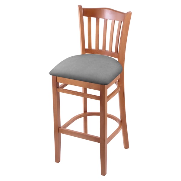25" Counter Stool, Medium Finish, Canter Grey Seat